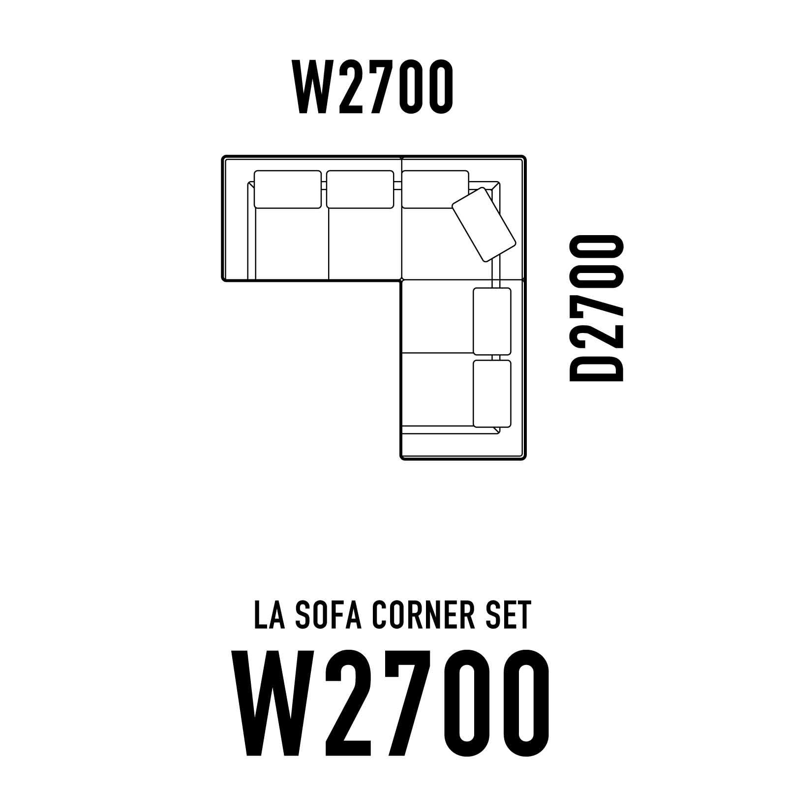 LAソファコーナーセットW2700