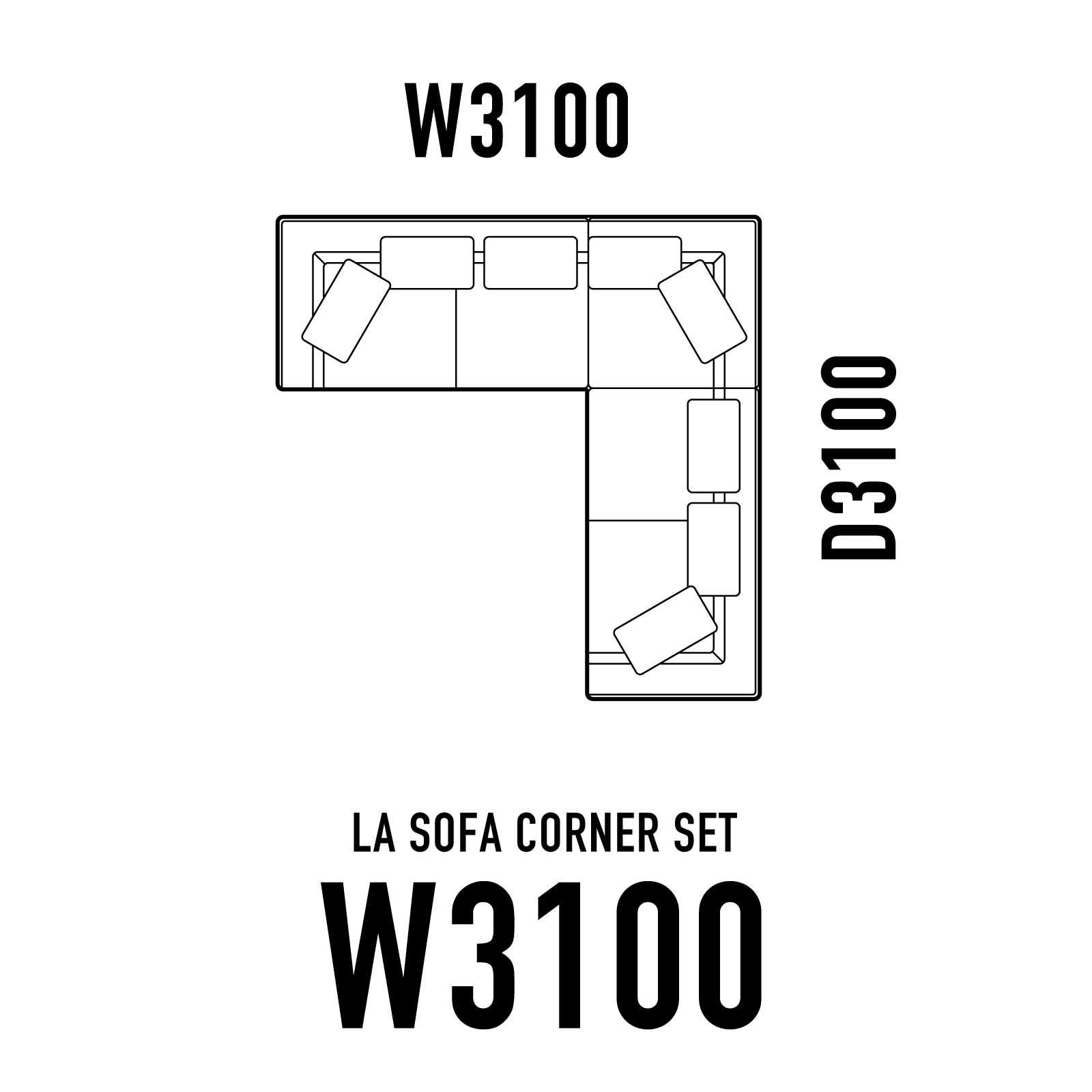 LAソファコーナーセットW3100