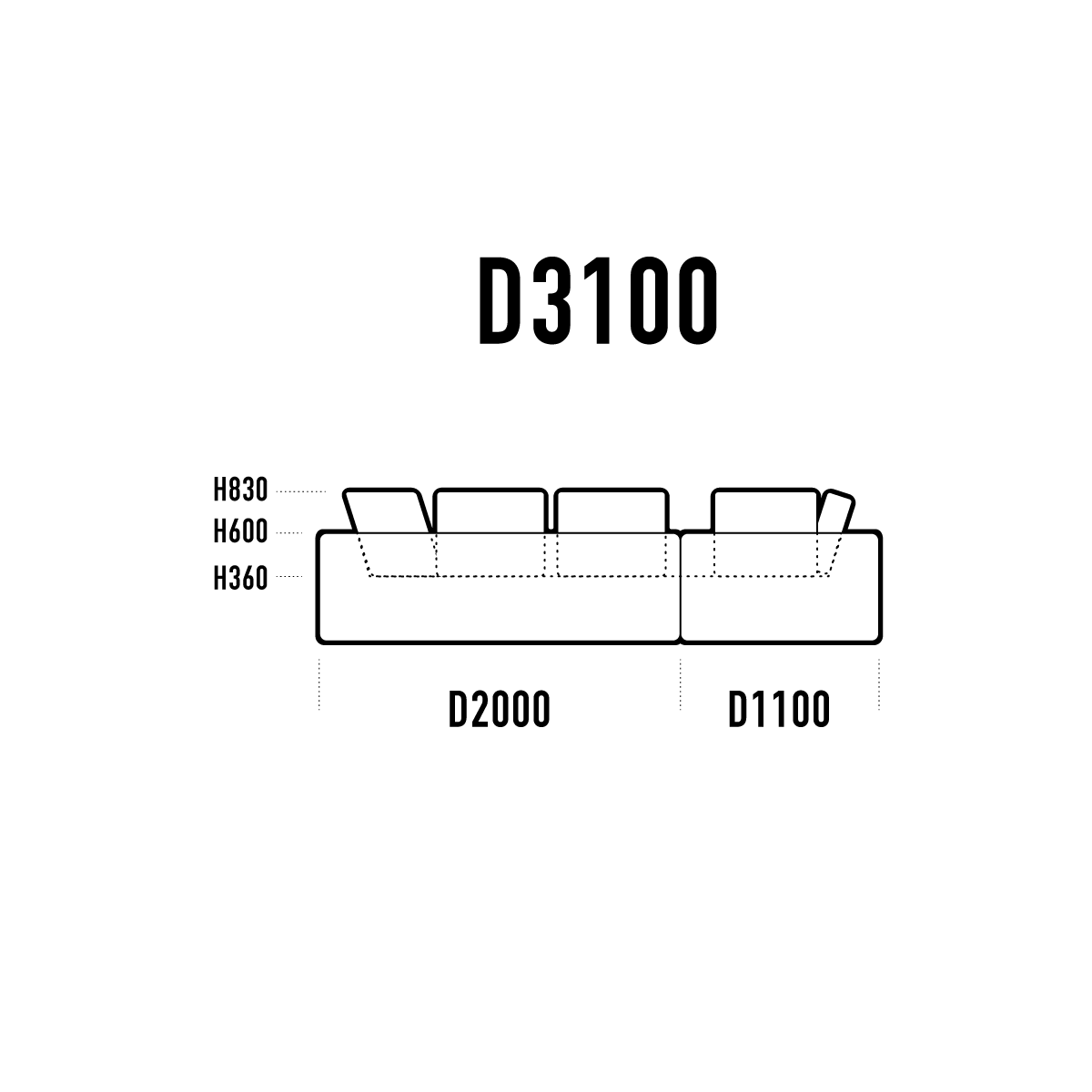 LA SOFA CORNER SET D3100