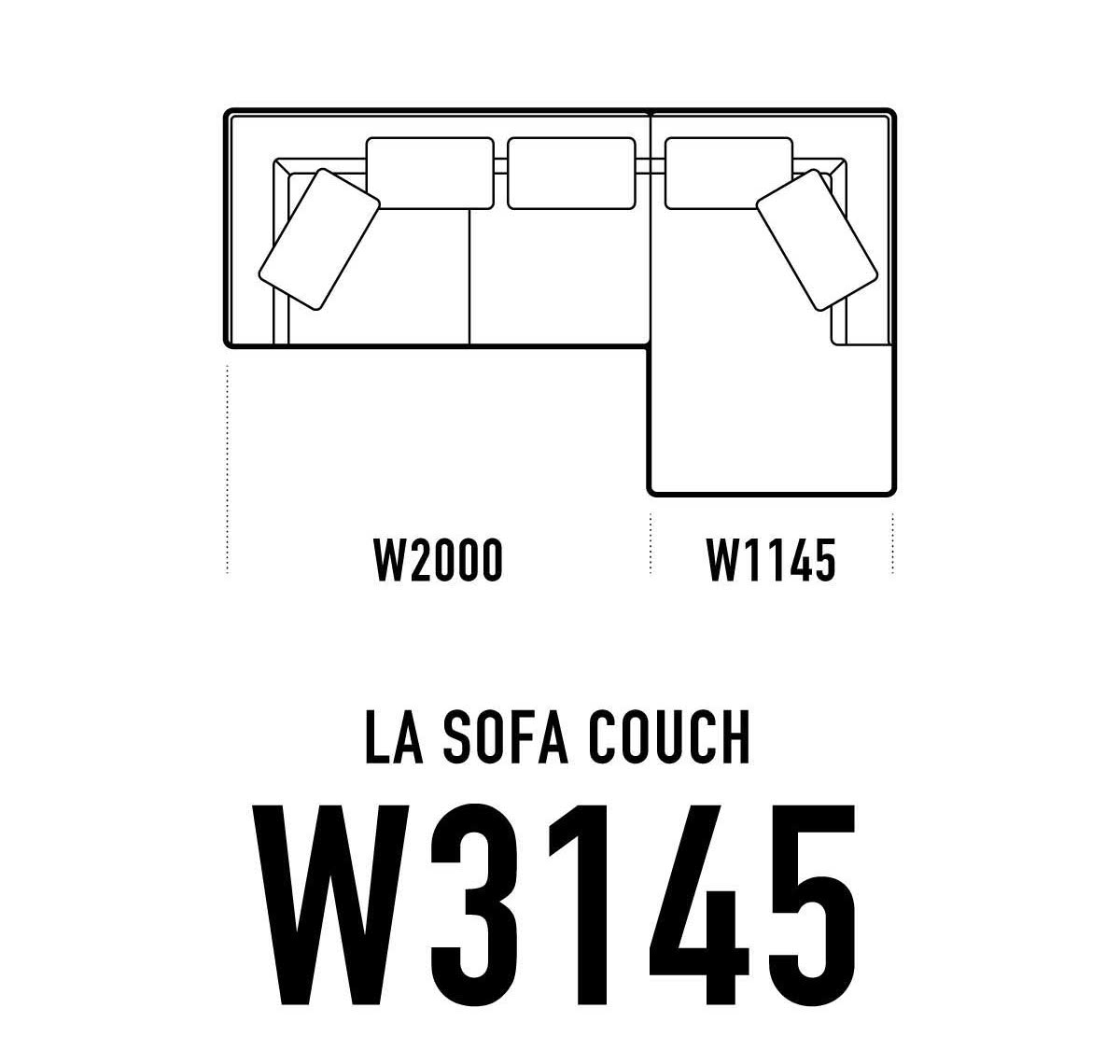 LAカウチソファ W3145