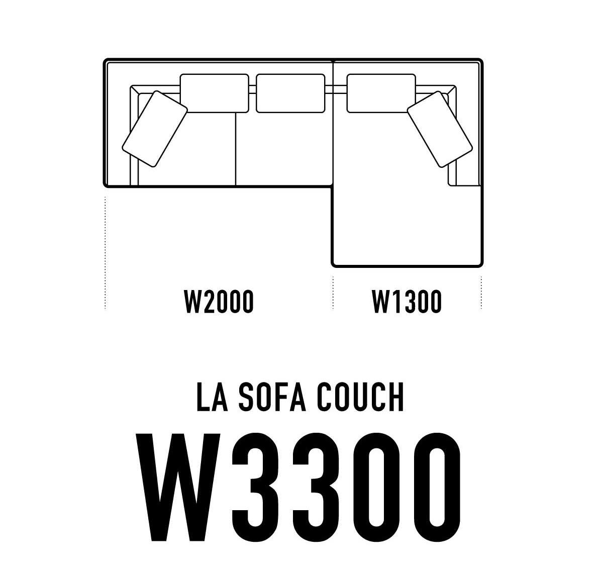 LAカウチソファ W3300