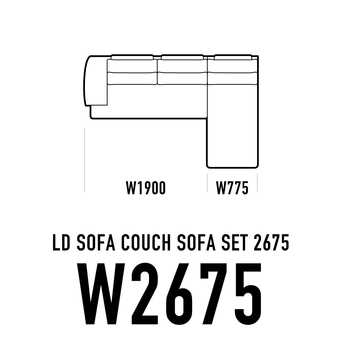 LDカウチソファ W2675