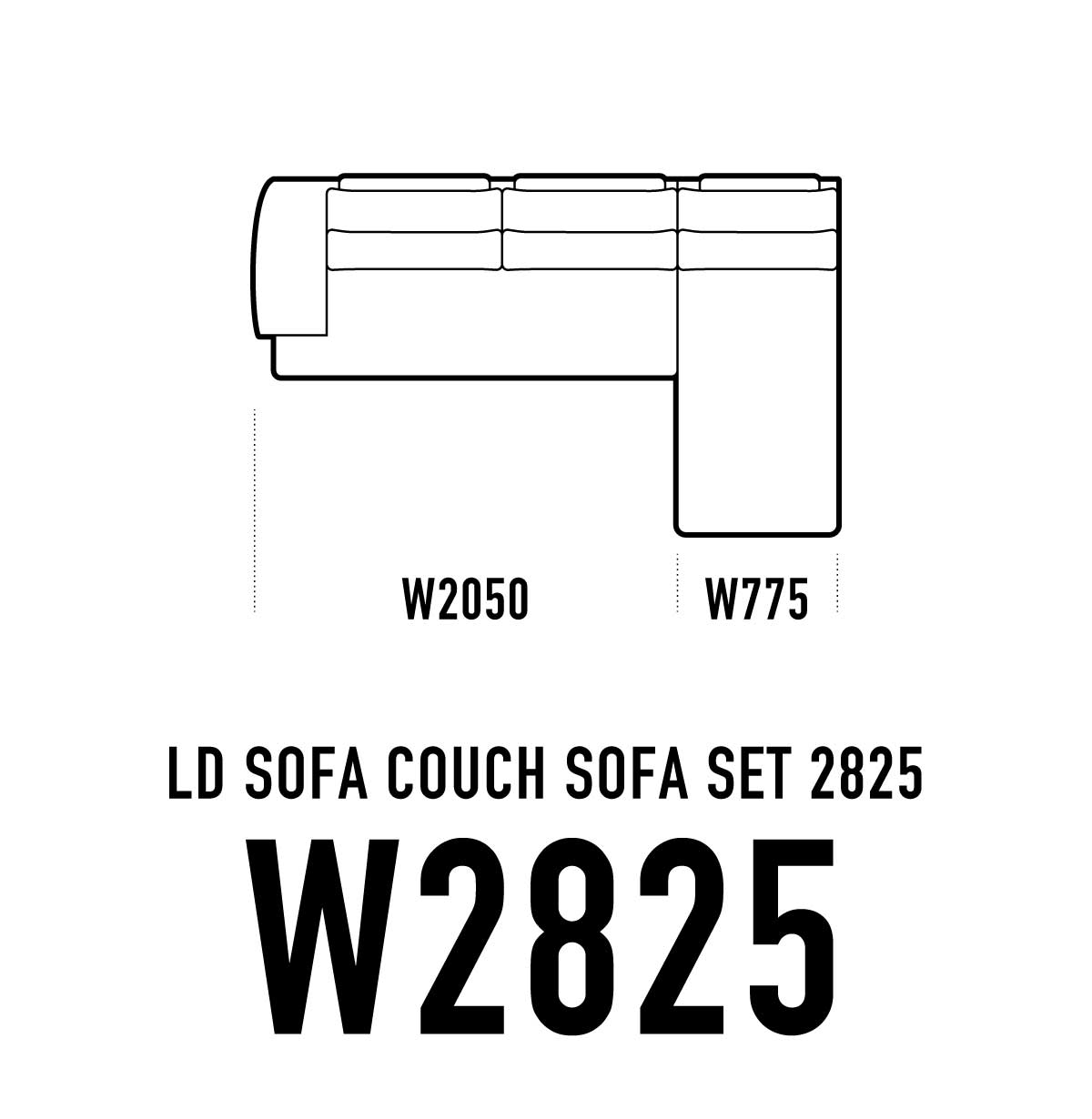 LDカウチソファ W2825