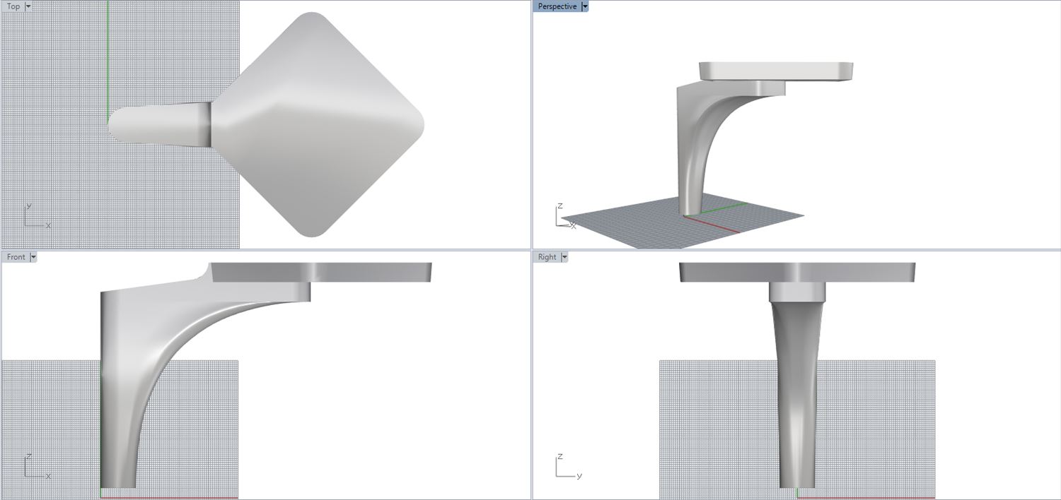 鋳物脚3D設計図