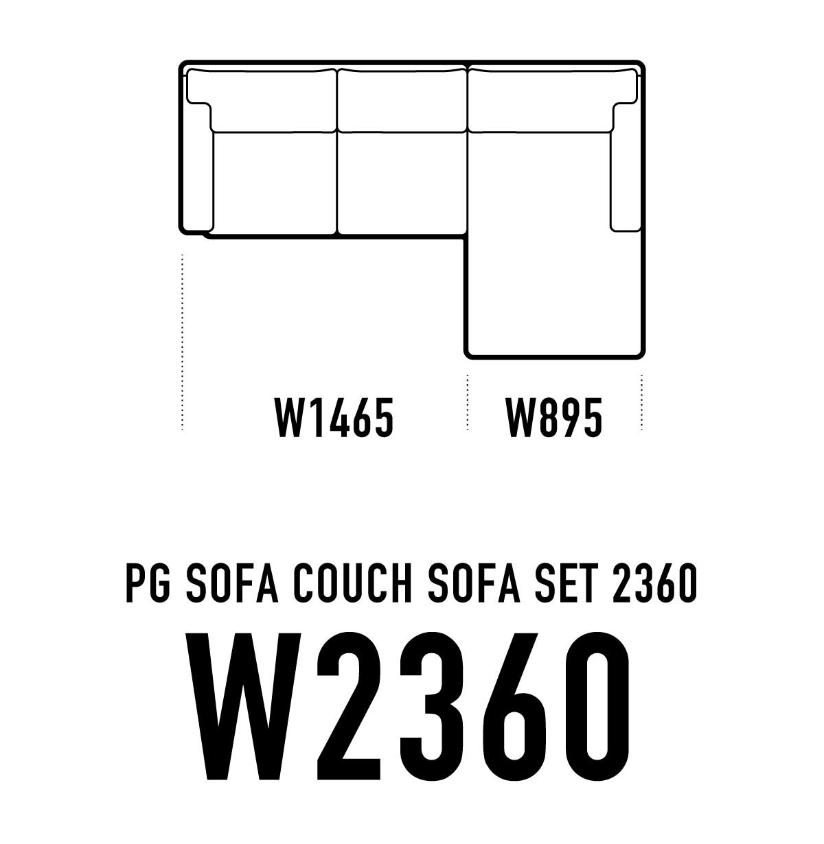 PGカウチソファ W2360