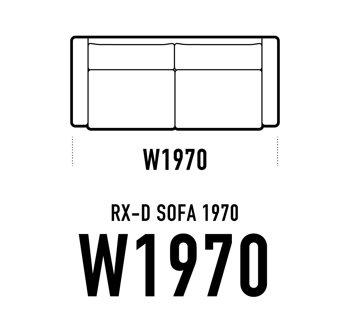 RX-Dソファ W1970