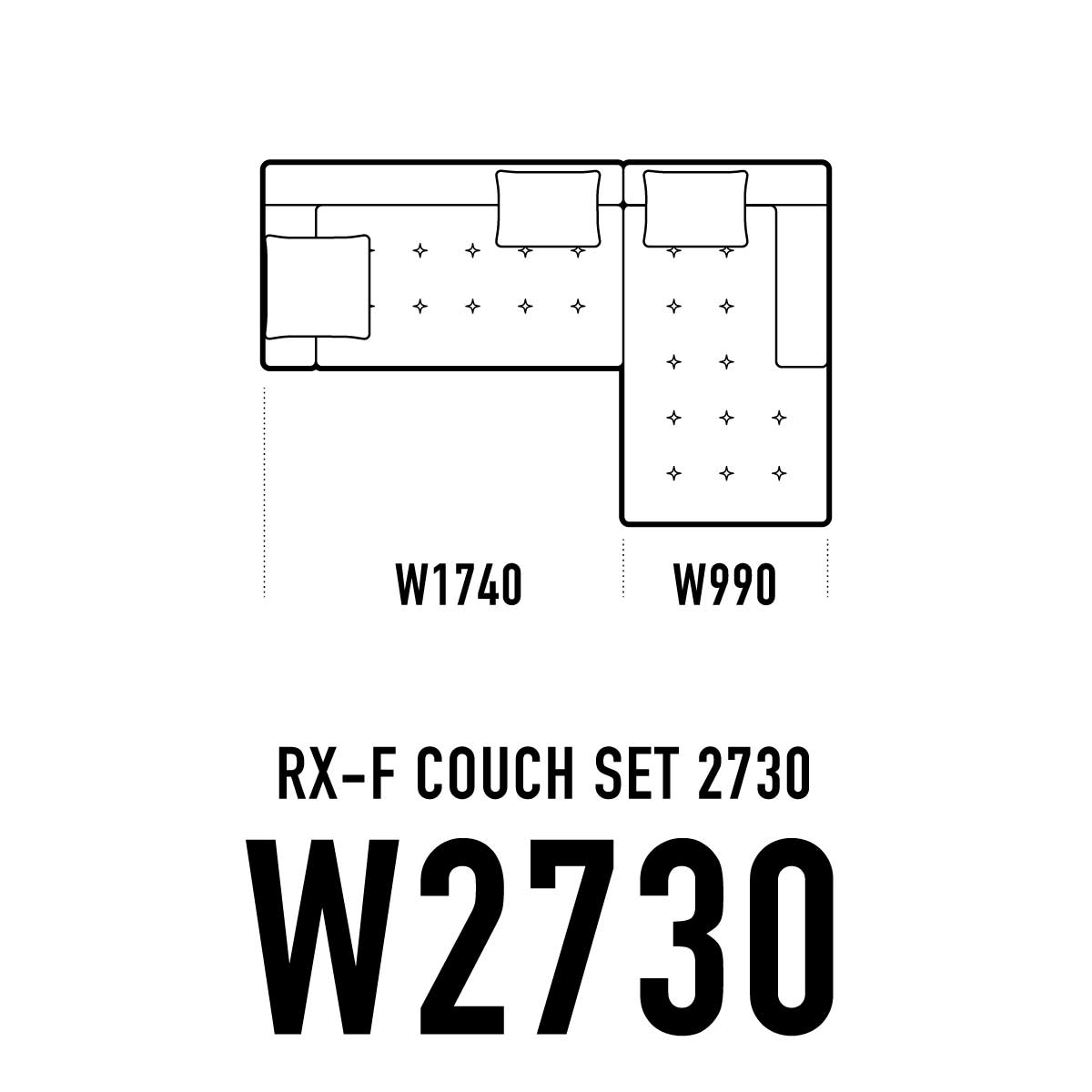 RX-Fカウチソファ W2730