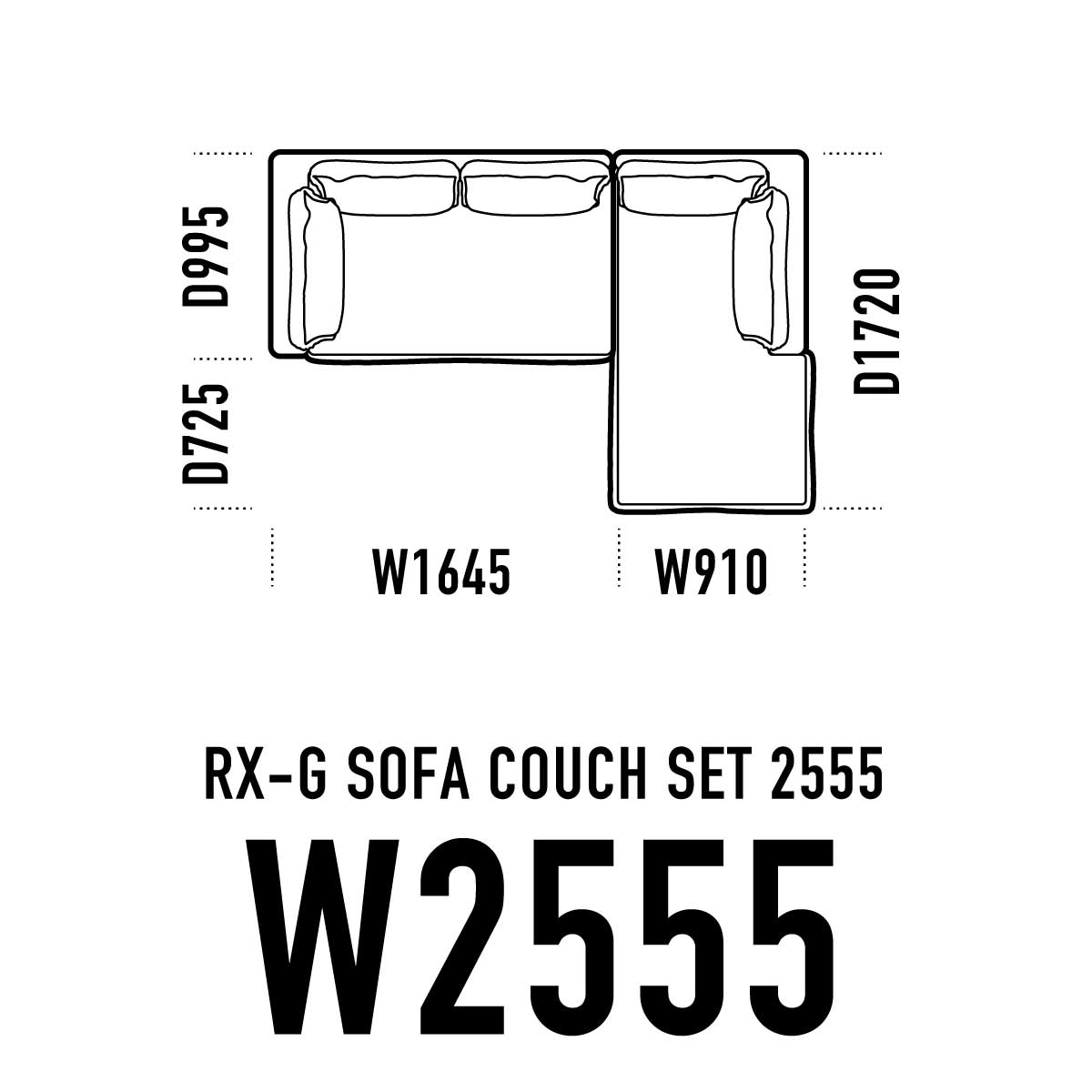 RX-Gソファ カウチ W2555